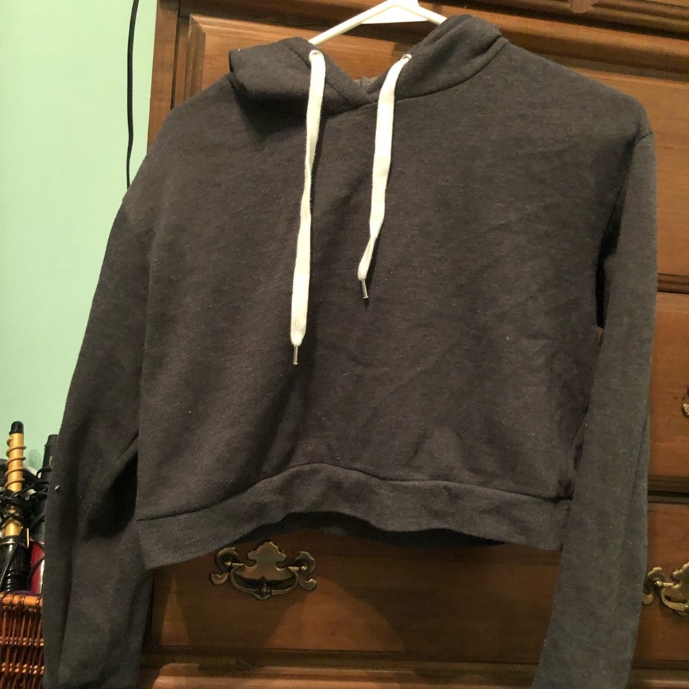 Cropped Gray Hoodie